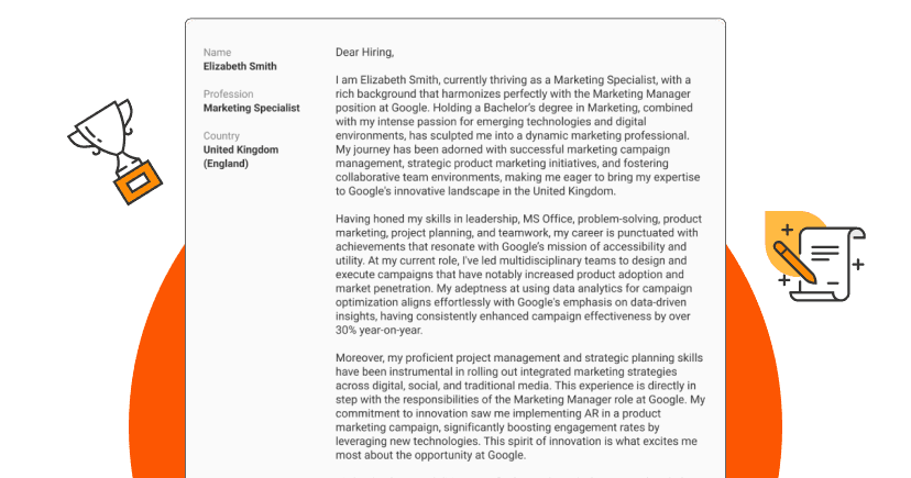 Tailored cover letters that speak directly to the job description